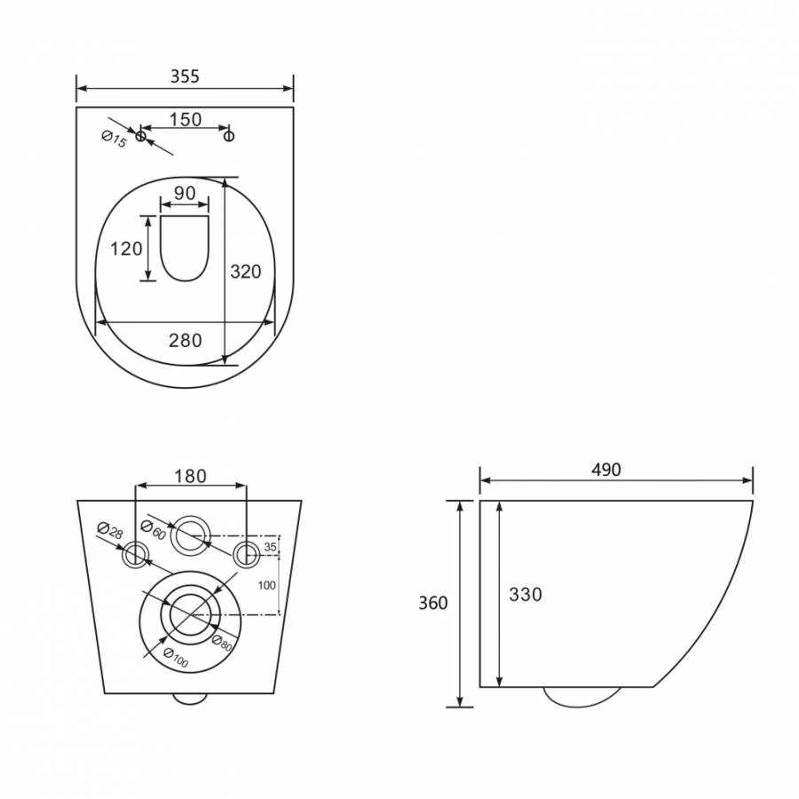 Подвесной унитаз Abber Bequem AC1100T с микролифтом Подвесной унитаз Abber Bequem AC1100T с микролифтом