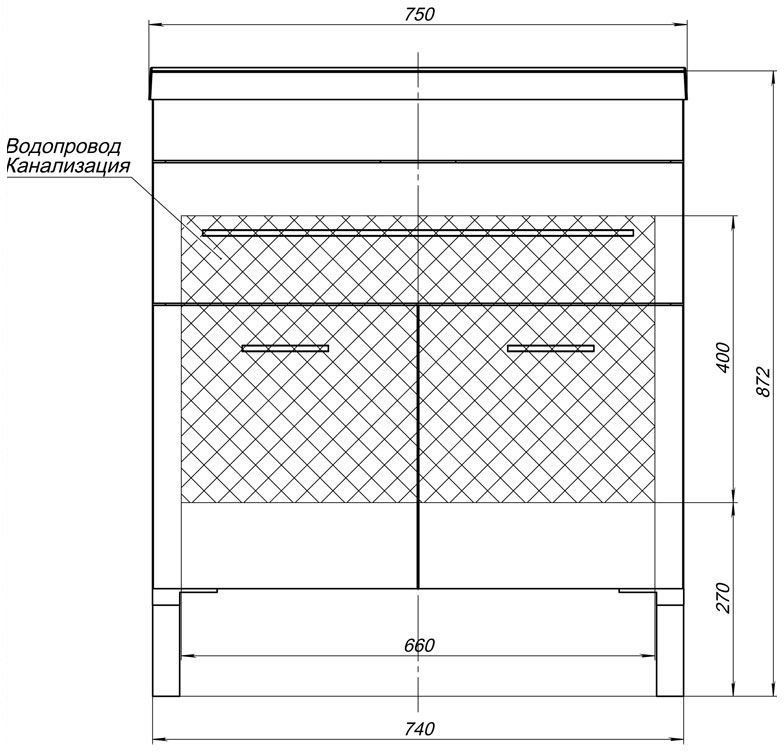 Мебель для ванной Aquanet Верона NEW 75 белый (напольный 1 ящик 2 дверцы) Мебель для ванной Aquanet Верона NEW 75 белый (напольный 1 ящик 2 дверцы)