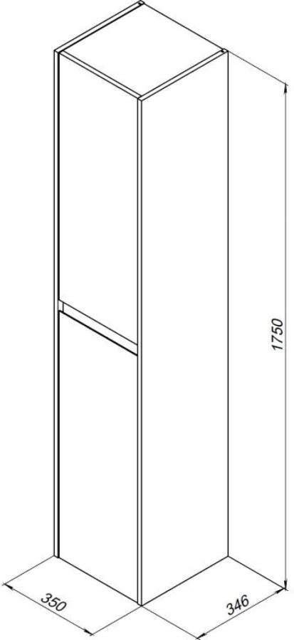 Шкаф-пенал для ванной Aquanet Nova Lite 35 дуб рустикальный Шкаф-пенал для ванной Aquanet Nova Lite 35 дуб рустикальный