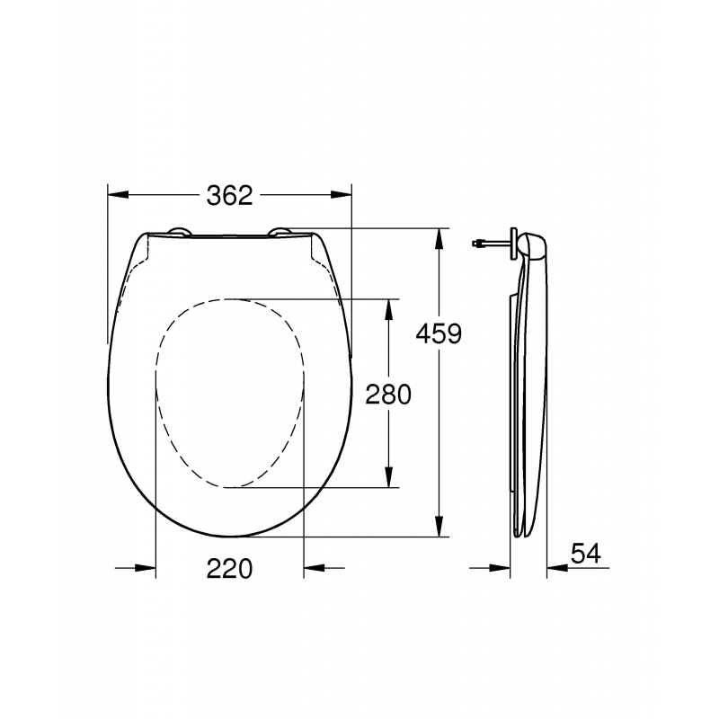 Сиденье для унитаза, GROHE Bau Ceramic, альпин-белый, (39492000) Сиденье для унитаза, GROHE Bau Ceramic, альпин-белый, (39492000)