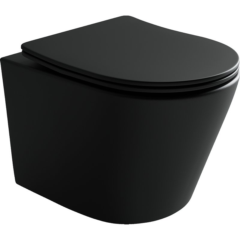 Подвесной унитаз Balearica Rimless (цвет Черный Матовый) Подвесной унитаз Balearica Rimless (цвет Черный Матовый)