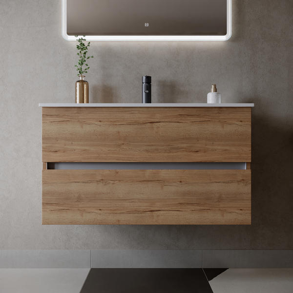 Тумба подвесная SANCOS Urban 890х450х550, c двумя ящиками оснащенными доводчиками, дуб галифакс натуральный , арт. UR90EG Тумба подвесная SANCOS Urban 890х450х550, c двумя ящиками оснащенными доводчиками, дуб галифакс натуральный , арт. UR90EG