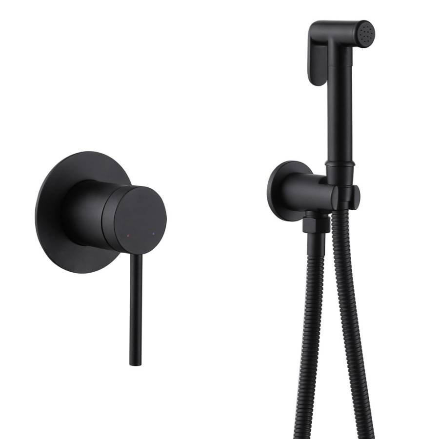 Смеситель ABBER Emotion AF8825B с гигиеническим душем, черный матовый Смеситель ABBER Emotion AF8825B с гигиеническим душем, черный матовый