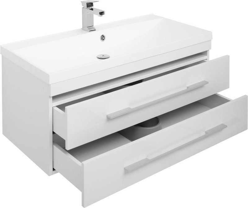 Комплект мебели для ванной Aquanet Нота NEW 100 белый (камерино) Комплект мебели для ванной Aquanet Нота NEW 100 белый (камерино)