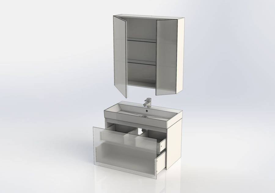 Мебель для ванной Aquanet Нью-Йорк 85 орех Мебель для ванной Aquanet Нью-Йорк 85 орех