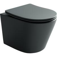 Подвесной унитаз Balearica Rimless (цвет Темный Антрацит Матовый) Подвесной унитаз Balearica Rimless (цвет Темный Антрацит Матовый)