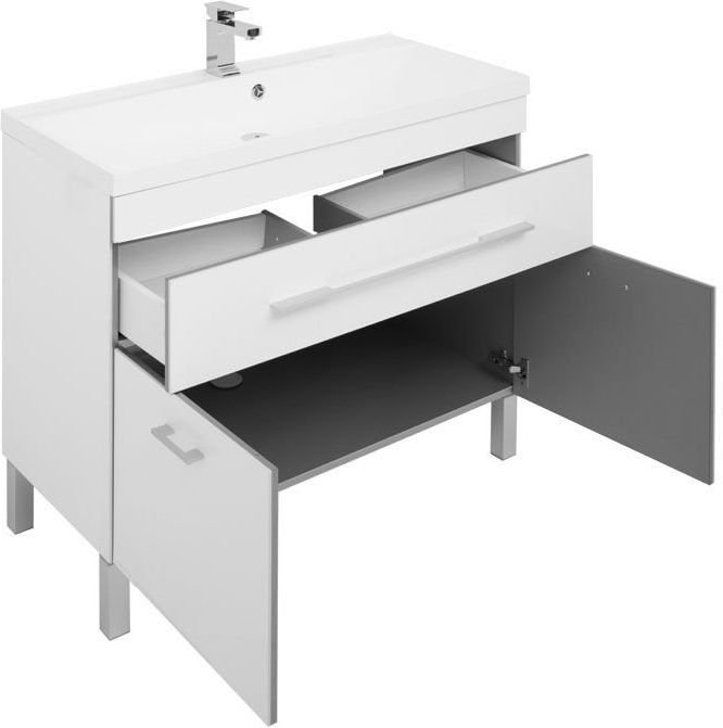 Мебель для ванной Aquanet Верона NEW 100 белый (напольный 1 ящик 2 дверцы) Мебель для ванной Aquanet Верона NEW 100 белый (напольный 1 ящик 2 дверцы)