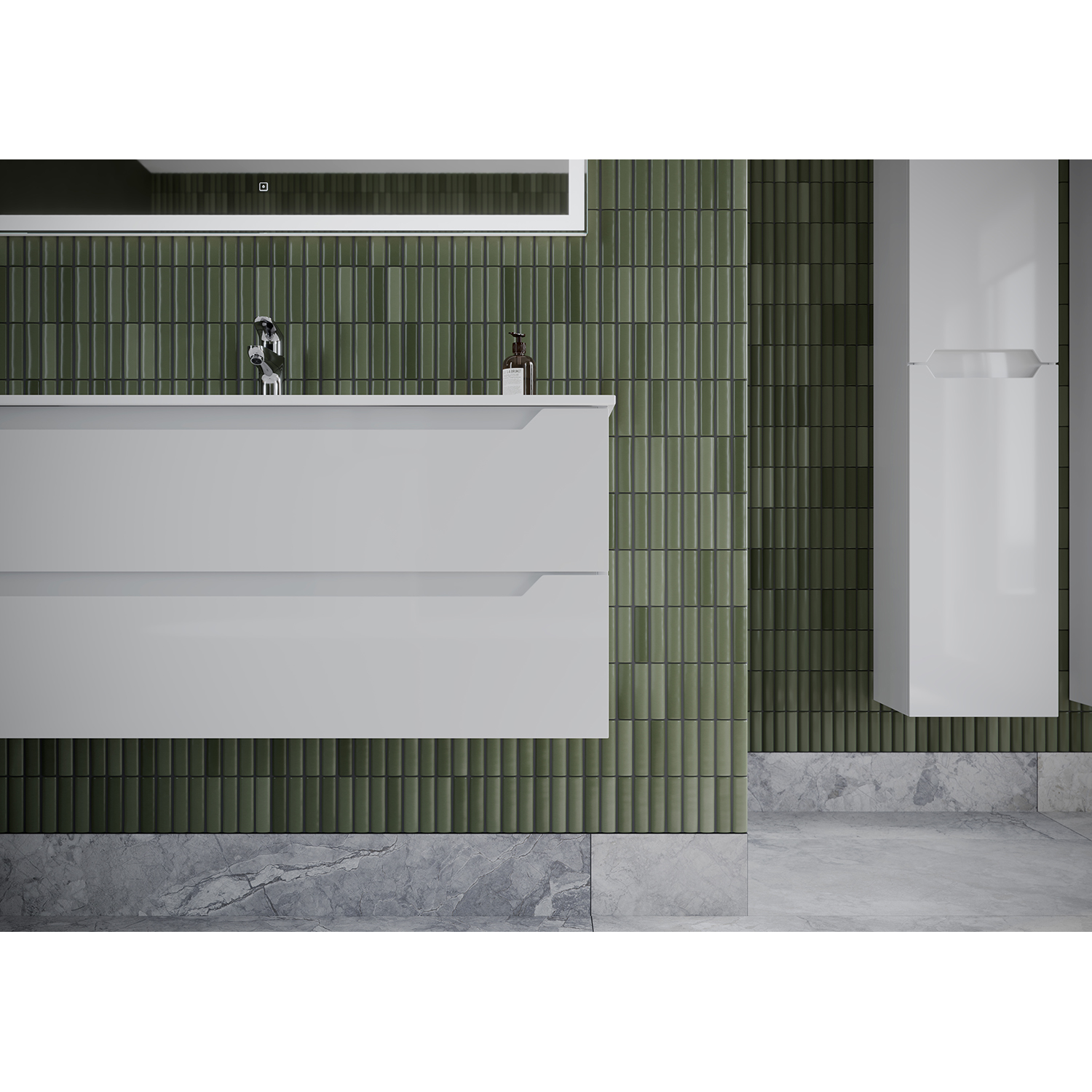 Тумба подвесная SANCOS Norma 2.0 590х450х500, c двумя ящиками оснащенными доводчиками, белый глянец , арт. NR2.060W Тумба подвесная SANCOS Norma 2.0 590х450х500, c двумя ящиками оснащенными доводчиками, белый глянец , арт. NR2.060W