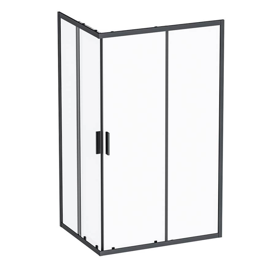 W93G-404-120290-BT Gem S Twin Slide 120x90. Душевое ограждение,120x90, профиль Черный мат., стекло п W93G-404-120290-BT Gem S Twin Slide 120x90. Душевое ограждение,120x90, профиль Черный мат., стекло п