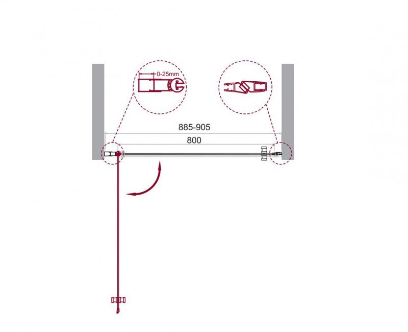 Душевая дверь BelBagno ETNA-B-1-60-C-Cr Душевая дверь BelBagno ETNA-B-1-60-C-Cr