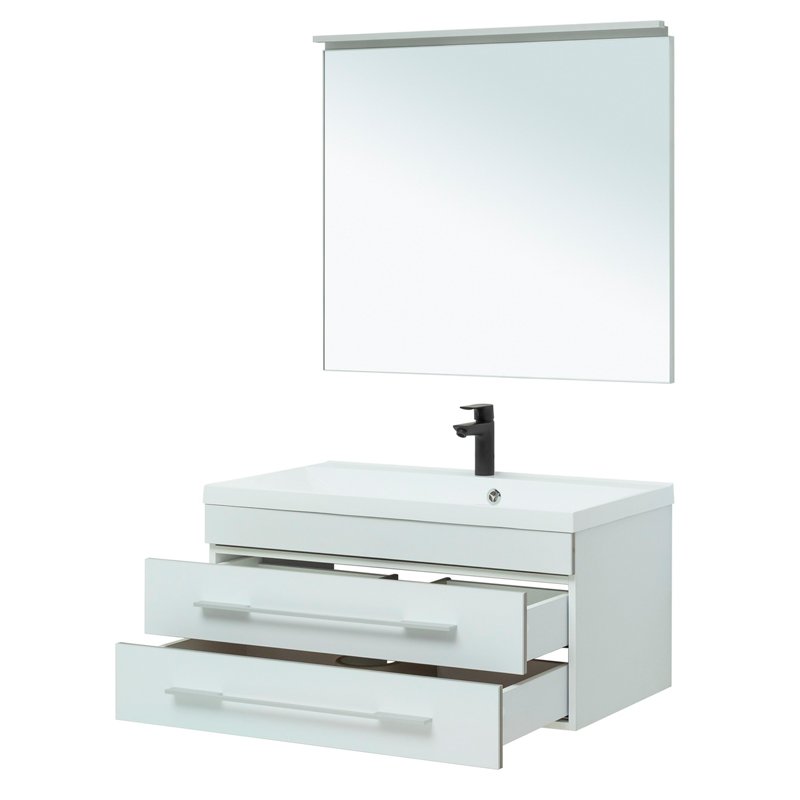 Мебель для ванной Aquanet Верона 90 New белый матовый Мебель для ванной Aquanet Верона 90 New белый матовый