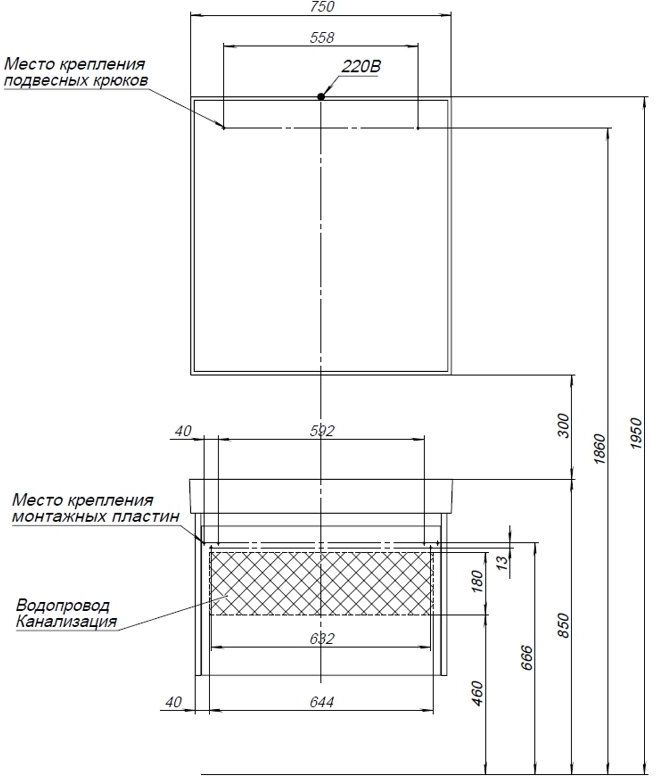 Мебель для ванной Aquanet Nova Lite 75 дуб рошелье (1 ящик) Мебель для ванной Aquanet Nova Lite 75 дуб рошелье (1 ящик)