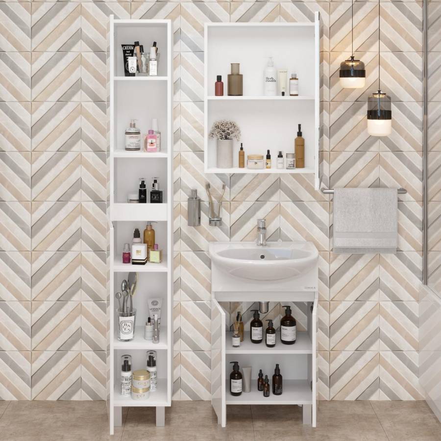 Пенал Onika Милтон 30 напольный, белый, универсальный Пенал Onika Милтон 30 напольный, белый, универсальный