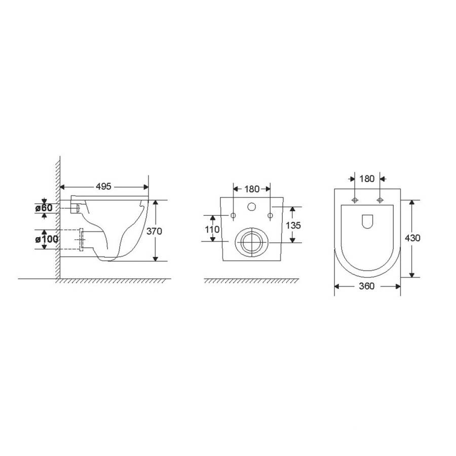 Унитаз подвесной Tornado Globo VT1-52T безободковый, цвет белый, ультратонкое soft-close сиденье Унитаз подвесной Tornado Globo VT1-52T безободковый, цвет белый, ультратонкое soft-close сиденье
