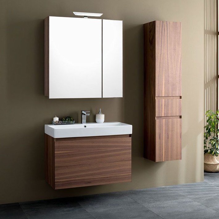 Мебель для ванной Aquanet Нью-Йорк 85 орех Мебель для ванной Aquanet Нью-Йорк 85 орех