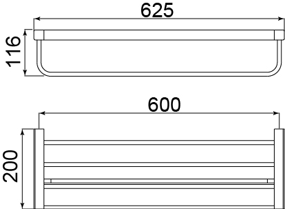 Полочка для полотенец Timo Selene Black 14058/03