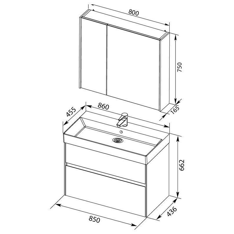 Мебель для ванной Aquanet Бруклин 85 белый Мебель для ванной Aquanet Бруклин 85 белый