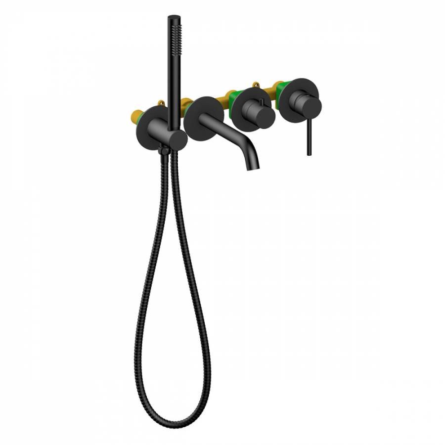 Смеситель TIMO Saona 2314/03YSM для ванны скрытого монтажа, черный матовый Смеситель TIMO Saona 2314/03YSM для ванны скрытого монтажа, черный матовый