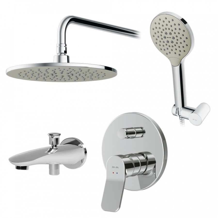 FB85A10010 X-Joy, набор: Смеситель д/в/душа, верхний душ 250 мм, держатель д/верхн.душа, душ.набор (ручн FB85A10010 X-Joy, набор: Смеситель д/в/душа, верхний душ 250 мм, держатель д/верхн.душа, душ.набор (ручн