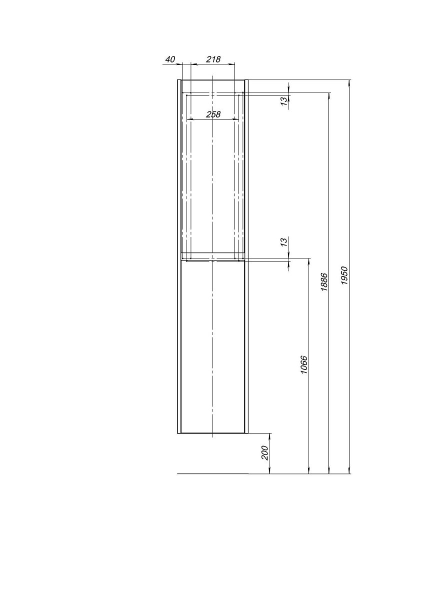 Шкаф-пенал для ванной Aquanet Nova Lite 35 дуб рошелье Шкаф-пенал для ванной Aquanet Nova Lite 35 дуб рошелье