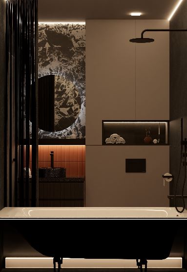 Дизайн-проект интерьера ванной комнаты