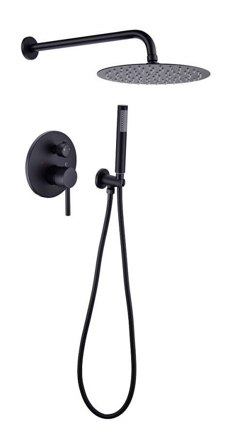 Душевой комплект Creto Element 2.0-WSM3-BK матовый черный Душевой комплект Creto Element 2.0-WSM3-BK матовый черный