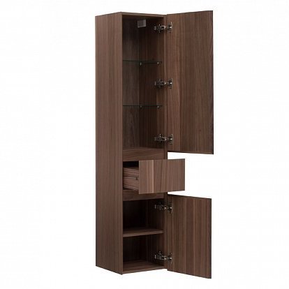 Шкаф-пенал для ванной Aquanet Нью-Йорк 35 орех Шкаф-пенал для ванной Aquanet Нью-Йорк 35 орех