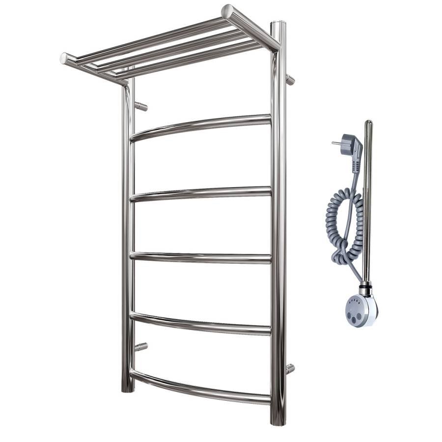 Полотенцесушитель электрический Point Афина PN04148PE П5 400x800 с полкой левый/правый, хром Полотенцесушитель электрический Point Афина PN04148PE П5 400x800 с полкой левый/правый, хром