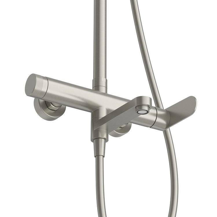 STYLUS-CVD-01 Душевая стойка со смесителем и изливом, хром STYLUS-CVD-01 Душевая стойка со смесителем и изливом, хром