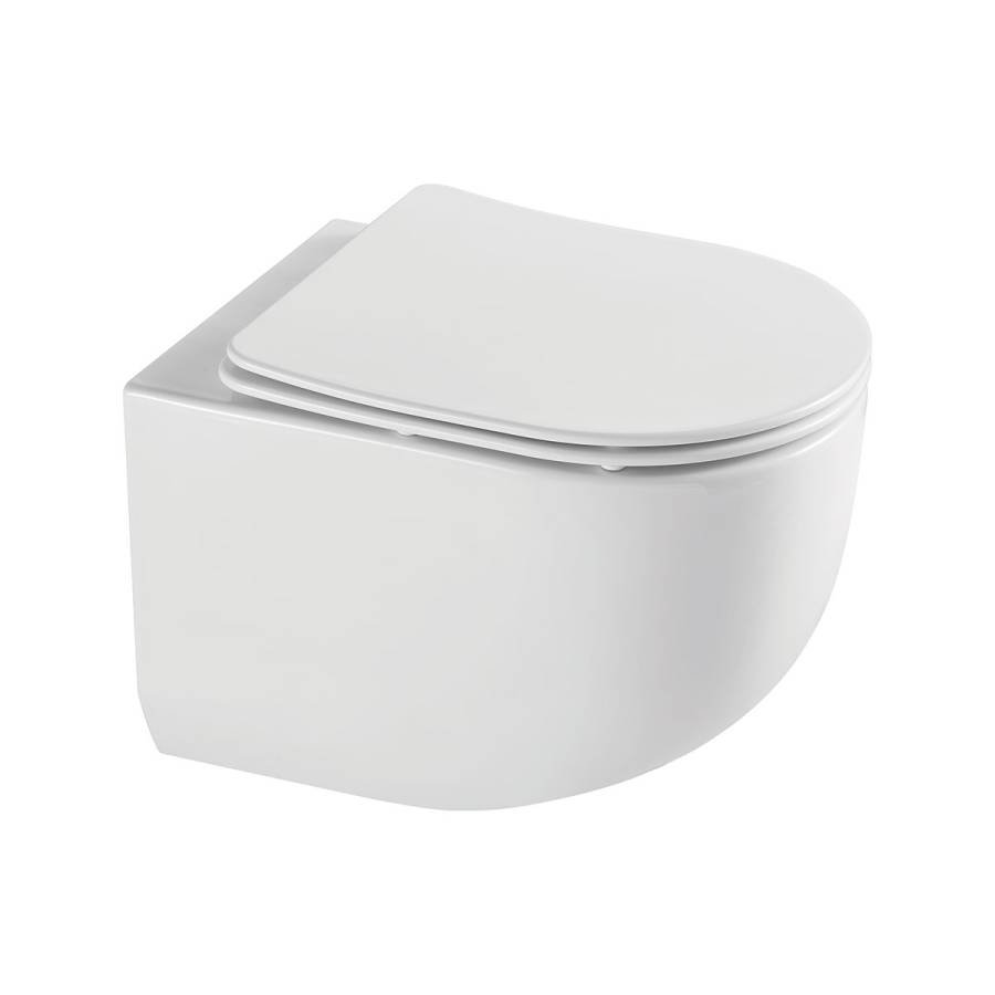 Унитаз подвесной Tornado Globo VT1-52T безободковый, цвет белый, ультратонкое soft-close сиденье Унитаз подвесной Tornado Globo VT1-52T безободковый, цвет белый, ультратонкое soft-close сиденье