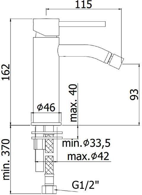 Смеситель для биде Paffoni Light LIG131CR Смеситель для биде Paffoni Light LIG131CR