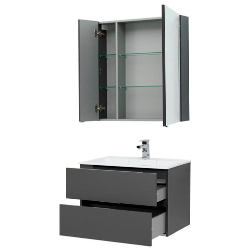Мебель для ванной Aquanet Алвита 80 серый антрацит Мебель для ванной Aquanet Алвита 80 серый антрацит