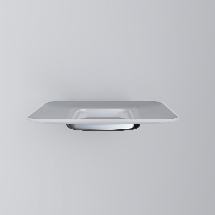 A50A34200 Inspire V2.0, Стеклянная мыльница с настенным держателем, хром, шт A50A34200 Inspire V2.0, Стеклянная мыльница с настенным держателем, хром, шт