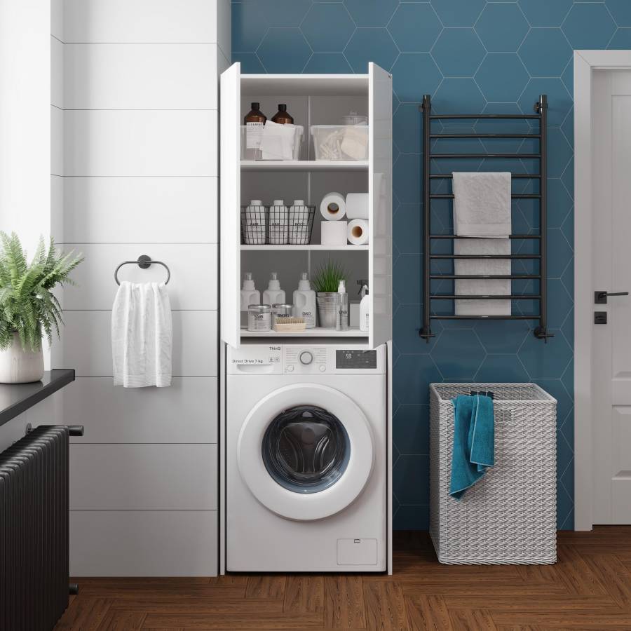 Шкаф Onika Милтон 67 напольный, белый, для стиральной машины Шкаф Onika Милтон 67 напольный, белый, для стиральной машины