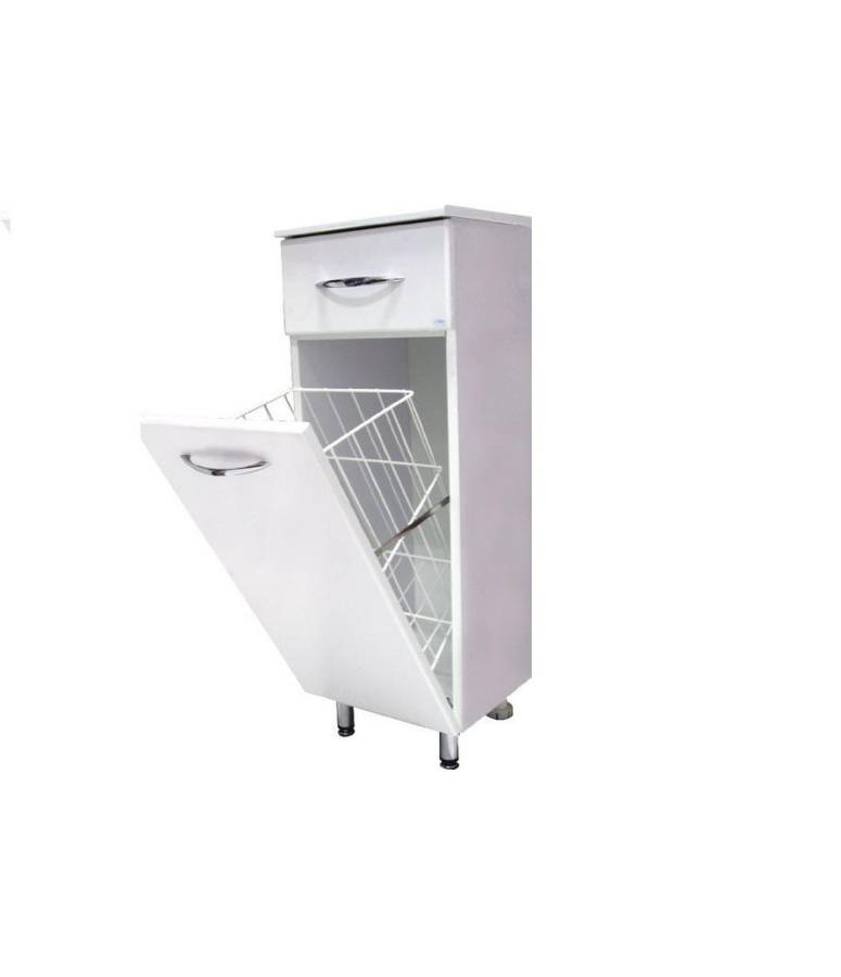 Полупенал Onika Каприз 30 напольный, белый, с бельевой корзиной Полупенал Onika Каприз 30 напольный, белый, с бельевой корзиной