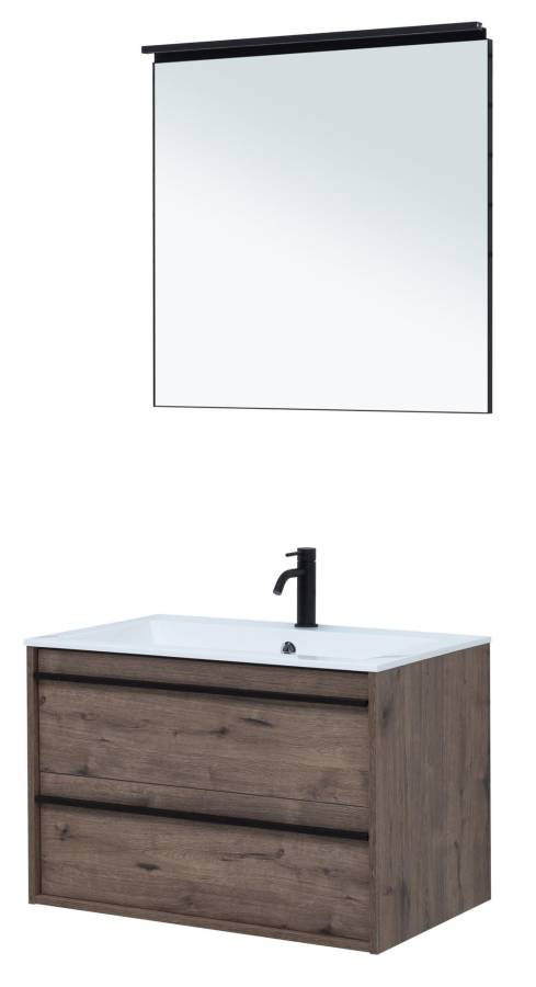 Мебель для ванной Aquanet Lino 80 Дуб Веллингтон Мебель для ванной Aquanet Lino 80 Дуб Веллингтон