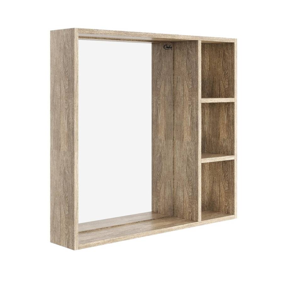 Шкаф-зеркало Onika Тимбер 80 дуб сонома, универсальный Шкаф-зеркало Onika Тимбер 80 дуб сонома, универсальный