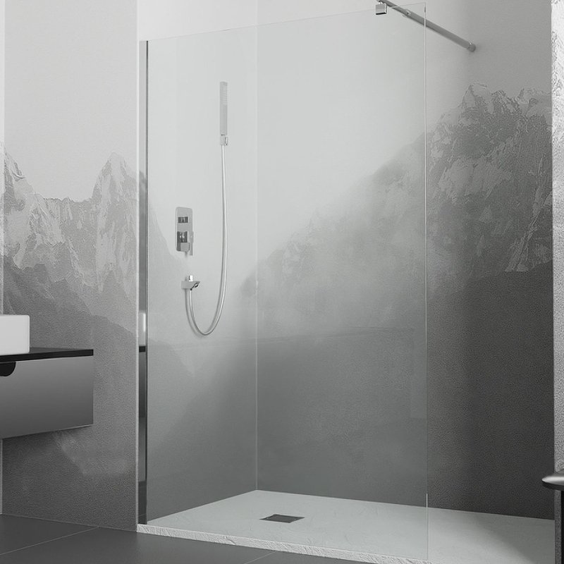 Душевая перегородка RGW Walk In WA-002 70 35100207-11 профиль Хром стекло прозрачное Душевая перегородка RGW Walk In WA-002 70 35100207-11 профиль Хром стекло прозрачное