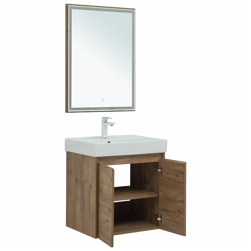 Мебель для ванной Aquanet Nova Lite 60 дуб рустикальный (2 дверцы) Мебель для ванной Aquanet Nova Lite 60 дуб рустикальный (2 дверцы)