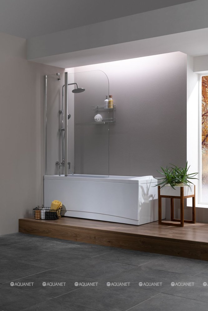 Шторка для ванны Aquanet SG-1200, прозрачное стекло Шторка для ванны Aquanet SG-1200, прозрачное стекло