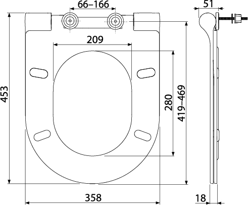 Сиденье для унитаза SLIM SOFTCLOSE, Дюропласт A67SLIM AlcaPlast Сиденье для унитаза SLIM SOFTCLOSE, Дюропласт A67SLIM AlcaPlast