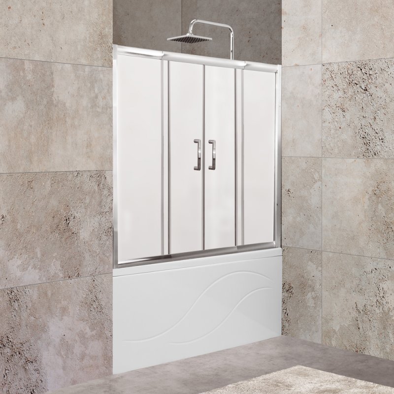 Шторка на ванну BelBagno UNIQUE-VF-2-150/180-140-M-Cr Шторка на ванну BelBagno UNIQUE-VF-2-150/180-140-M-Cr