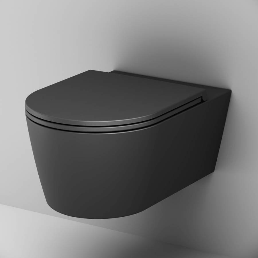 C8F1701MBSC Func подвесной унитаз 54 см FlashClean с сиденьем микролифт, черн мат C8F1701MBSC Func подвесной унитаз 54 см FlashClean с сиденьем микролифт, черн мат