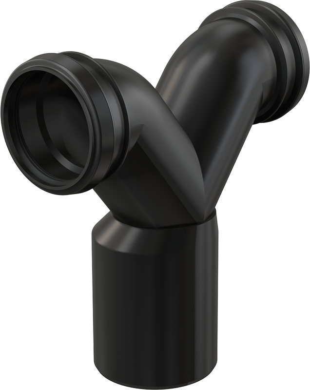 Двойное колено 90° с защитными затворами Двойное колено 90° с защитными затворами