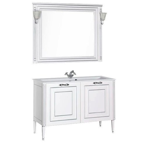 Мебель для ванной Aquanet Паола 120 белый/серебро (литьевой мрамор) Мебель для ванной Aquanet Паола 120 белый/серебро (литьевой мрамор)