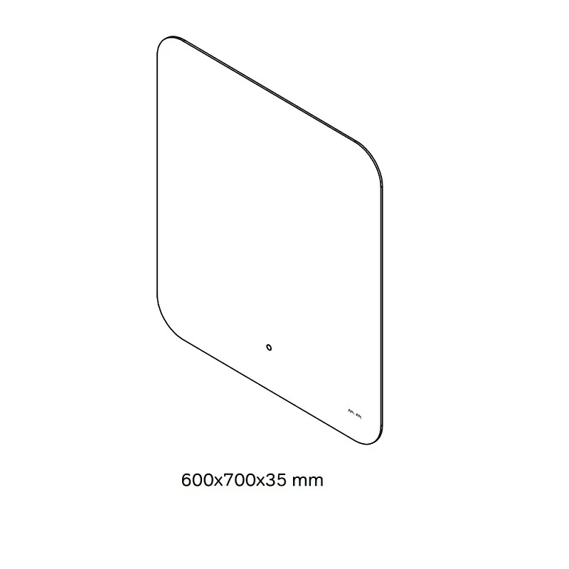 Зеркало с подсветкой в ванную закругленное 60 AM.PM X-Joy M85MOX10601S1 сенсорное Зеркало с подсветкой в ванную закругленное 60 AM.PM X-Joy M85MOX10601S1 сенсорное