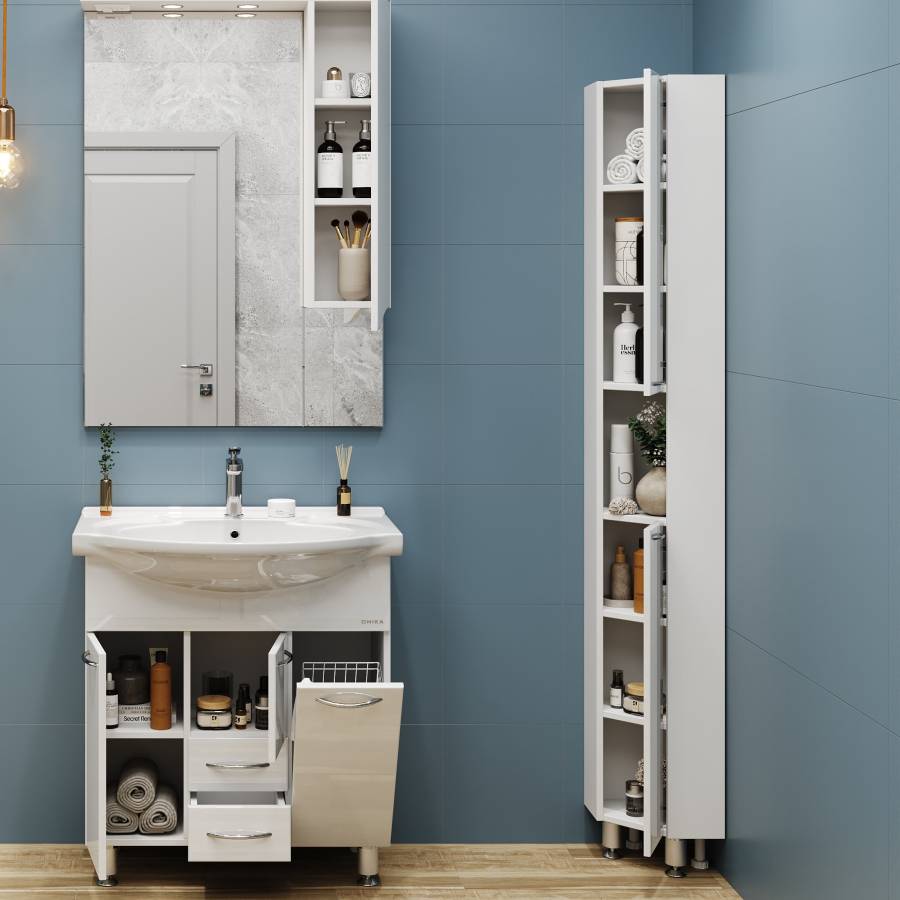 Пенал Onika Дюна 30 напольный, белый, универсальный, угловой Пенал Onika Дюна 30 напольный, белый, универсальный, угловой