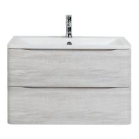 Тумба с раковиной подвесная  BelBagno ACQUA 100 Rovere Vintage Bianco, раковина белая Тумба с раковиной подвесная  BelBagno ACQUA 100 Rovere Vintage Bianco, раковина белая