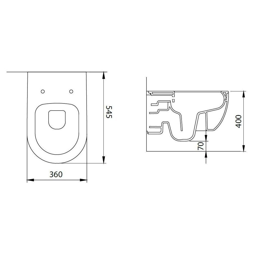 Чаша подвесного унитаза Allen Brau Priority 4.31001.AN антрацит Чаша подвесного унитаза Allen Brau Priority 4.31001.AN антрацит