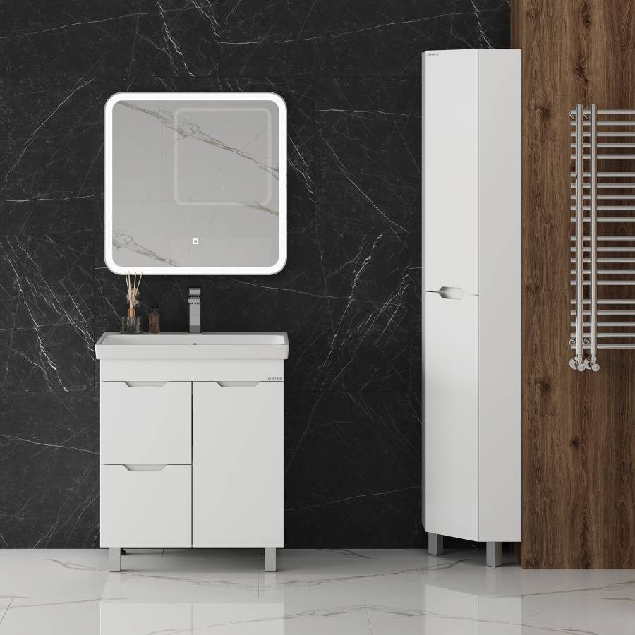 Пенал Onika Айленд 30 угловой, напольный, белый Пенал Onika Айленд 30 угловой, напольный, белый